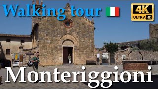 Monteriggioni Tuscany Italy【Walking Tour】With Captions  4K [upl. by Roee480]