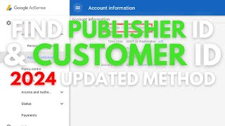 Find Google AdSense Customer ID and Publisher ID in 2024  Find Adsense Publisher Id Tutorial [upl. by Kapoor772]