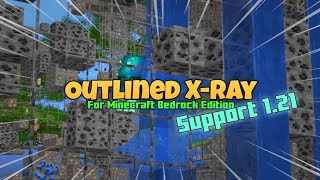 How To Get Outlined Xray in Minecraft PE 121 Texture Pack for MCPEAndroid Windows IOS Xbox [upl. by Blithe]