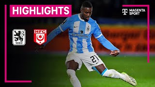 TSV 1860 München  Hallescher FC  Highlights 3 Liga  MAGENTA SPORT [upl. by Sanjay673]