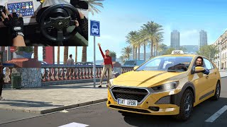 Taxi Life A City Driving Simulator With Thrustmaster T300RS GT Steering Wheel Best Taxi Simulator [upl. by Alvita]