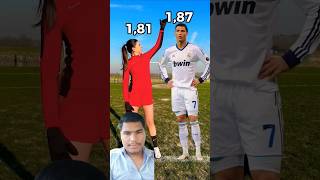 Unbelievable😳 Celine vs Famous footballers height 🙈🥳 [upl. by Pinzler842]