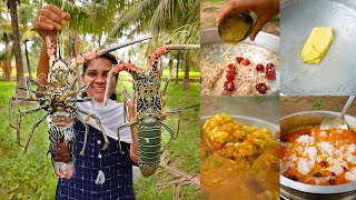 LOBSTER COOKING  சிங்கி இறால் பட்டர் ரெசிபி செய்முறை  Banana Leaf Cooking [upl. by Alonso]