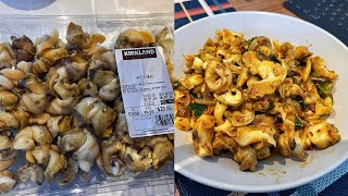 How to cook whelks Butter and Scallion Spicy StirFried Whelk Meat 黄油香葱爆炒海螺肉🐚 [upl. by Elia]