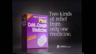 1992 AlkaSeltzer Plus quotWeve added Cough Suppressantquot TV Commercial [upl. by Lynnette453]