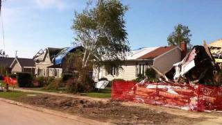 Goderich F3 Tornado Damage Homes Aug 21 2011 [upl. by Gerita]