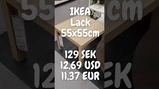 IKEA Table Lack price in Sweden 8 ikea sweden [upl. by Pernell]