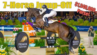 7Horse JumpOff for 1340000 Championship at Thermal Horse Show [upl. by Ralyat]