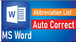 Create a list of abbreviations in MS Word autocorrect options shorts Trending YouTubeshorts [upl. by Esdnil]