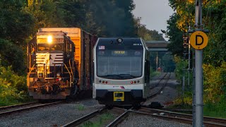 RF  Conrail Trains on the RiverLINE in Late July [upl. by Ladnik]