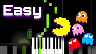 PACMAN  Original Theme  EASY Piano Tutorial Shorts [upl. by Somerset]