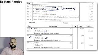 Journal entries related to cash deposit and cash withdraw from bank [upl. by Nole148]