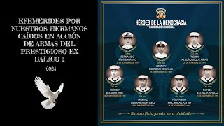 EFEMÉRIDES POR NUESTROS HÉROES CAÍDOS EN ACCIÓN DE ARMAS INFANTES DE MARINA DEL EX BALICO 1 2024 [upl. by Asus349]