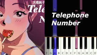 Junko Ohashi 大橋純子  Telephone Number piano tutorial [upl. by Llemej]