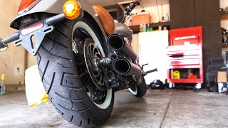 170 Rear Shinko Tire Install and New Wheels  Indian Scout Project  Episode 8 [upl. by Cichocki]