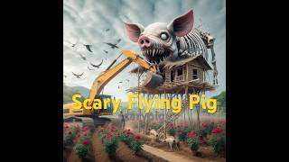 Scary Flying Pig Smash Small Hut At Rose farm With backhoe monsterpig shorts 1035 [upl. by Aleek]