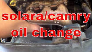 SIMPLE Quick oil change Toyota Solara Camry √ Fix it Angel [upl. by Tharp]