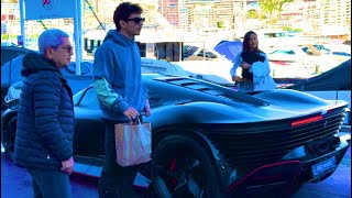 F1 PILOT CHARLES LECLERC DRIVING NEW FERRARI SP3 DAYTONA MONACO CARSPOTTINGemmansvlogfr [upl. by Veator]