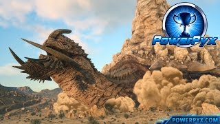 Final Fantasy XV  Adamantoise Boss Fight amp Location Tortoise Toppler Trophy  Achievement Guide [upl. by Girardo]