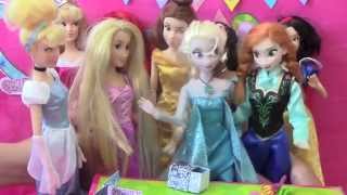 Elsa Birthday Party ft Princess Dolls Real Tiny Food Surprise Presents amp Birthday Cake [upl. by Nnyroc]