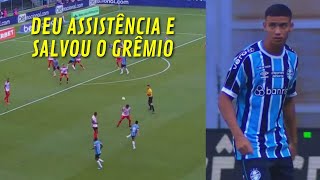 ESTREIA DE GUSTAVO NUNES NO PROFISSIONAL DO GRÊMIO [upl. by Ahcsap]