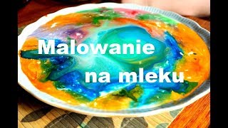 Malowanie po mleku eksperymenty dla dzieci zabawy plastyczne dla dzieci [upl. by Nahguav]