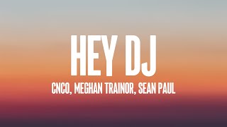 Hey DJ  CNCO Meghan Trainor Sean Paul Lyrics [upl. by Aissilem]