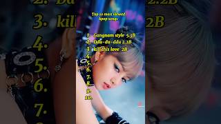 Top 10 most viewed kpop songs psy blackpink bts [upl. by Ardolino]