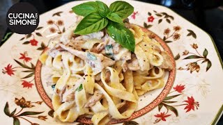 Pasta Funghi e Panna  Impariamo ad essere Semplici [upl. by Dnomaj]