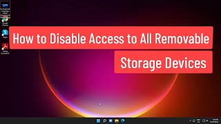 How to Disable Access To All Removable Storage Devices USB Flash Drive and Pen Drive Windows 1110 [upl. by Akilak]