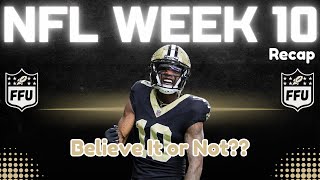 Believe It Or Not Week 10 NFL Recap [upl. by Nnayelsel]