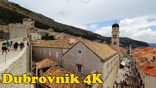 Dubrovnik Croatia Walking Tour 4K [upl. by Aticilef686]