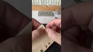 Trying different Leather tools and rivets leather leathercraft leatherworking leatherbeginner [upl. by Asilet]