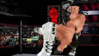 WWF No Mercy  Corkscrew Neck Breaker [upl. by Arikehs616]