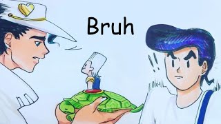 Jotaro Meets Turtle Polnareff Jojo Comic Dubs [upl. by Audras68]