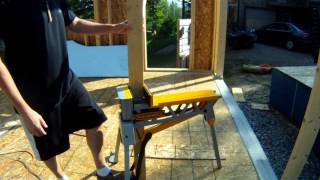 Rockwell Jawhorse and Dewalt Mitre Saw Stand Show and Tell  28  My Garage Build HD Time Lapse [upl. by Frankie]