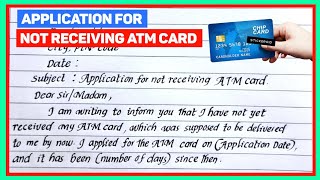 Application For Not Receiving ATM Card Application To Bank For Not Receiving ATM Card [upl. by Koslo745]