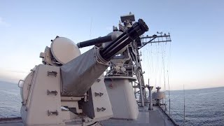 30mm Goalkeeper CIWS Live Fire [upl. by Januarius]