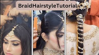 Easy Braided Hairstyles for Long Hair  Front Flat Style Tutorial by Lashes Beauty Parlour [upl. by Aisinoid295]