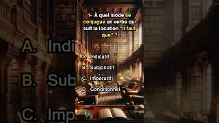 Quiz Grammaire  conjugaisonconnaissance quiz shorts subscribe [upl. by Aratnahs811]