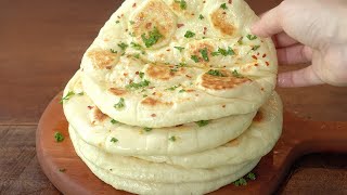 노오븐 통통한 터키식 플랫브레드 만들기  화덕에 구운것 같은 고소함  바즐라마  Turkish Flatbread  Bazlama  Grilled Bread [upl. by Azrim790]