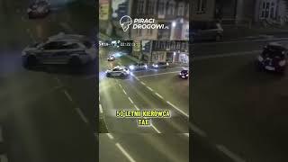 🚕⚠️🚓 Taksówkarz prawie staranował radiowóz policji 🎥 [upl. by Nnilsia]