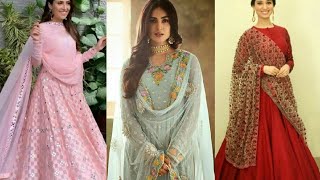 How to style dupatta on Gown  Gown Dress Dupatta draping Styles [upl. by Erund]