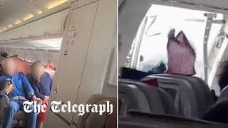 Man opens plane door midflight in South Korea sparking panic [upl. by Eenahs]