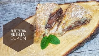 Blätterteig Nutella Ecken  super lecker und super einfach [upl. by Llennhoj]