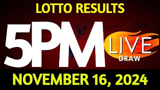 Lotto Result Today 500 pm draw November 16 2024 Saturday PCSO LIVE [upl. by Cott]