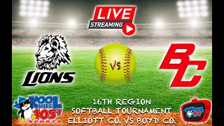 Boyd Co vs Elliott County Softball  KHSAA Softball  16th Region Tour  LIVE  Kool TV  52724 [upl. by Fennell811]