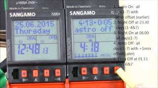 Sangamo DIN 72101 amp 72201  Astro Night amp Extra switchings combination program [upl. by Airrat]