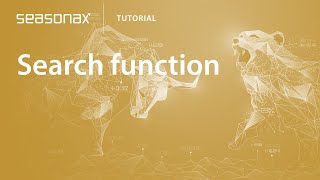 Seasonax Feature Tutorial Search function [upl. by Oine]