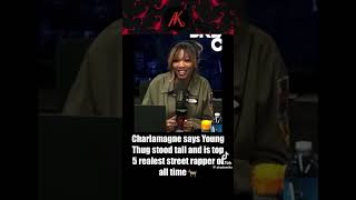 Charlemagne says Young Thug stood tall and is top five realist street rappers of all time [upl. by Zarihs]